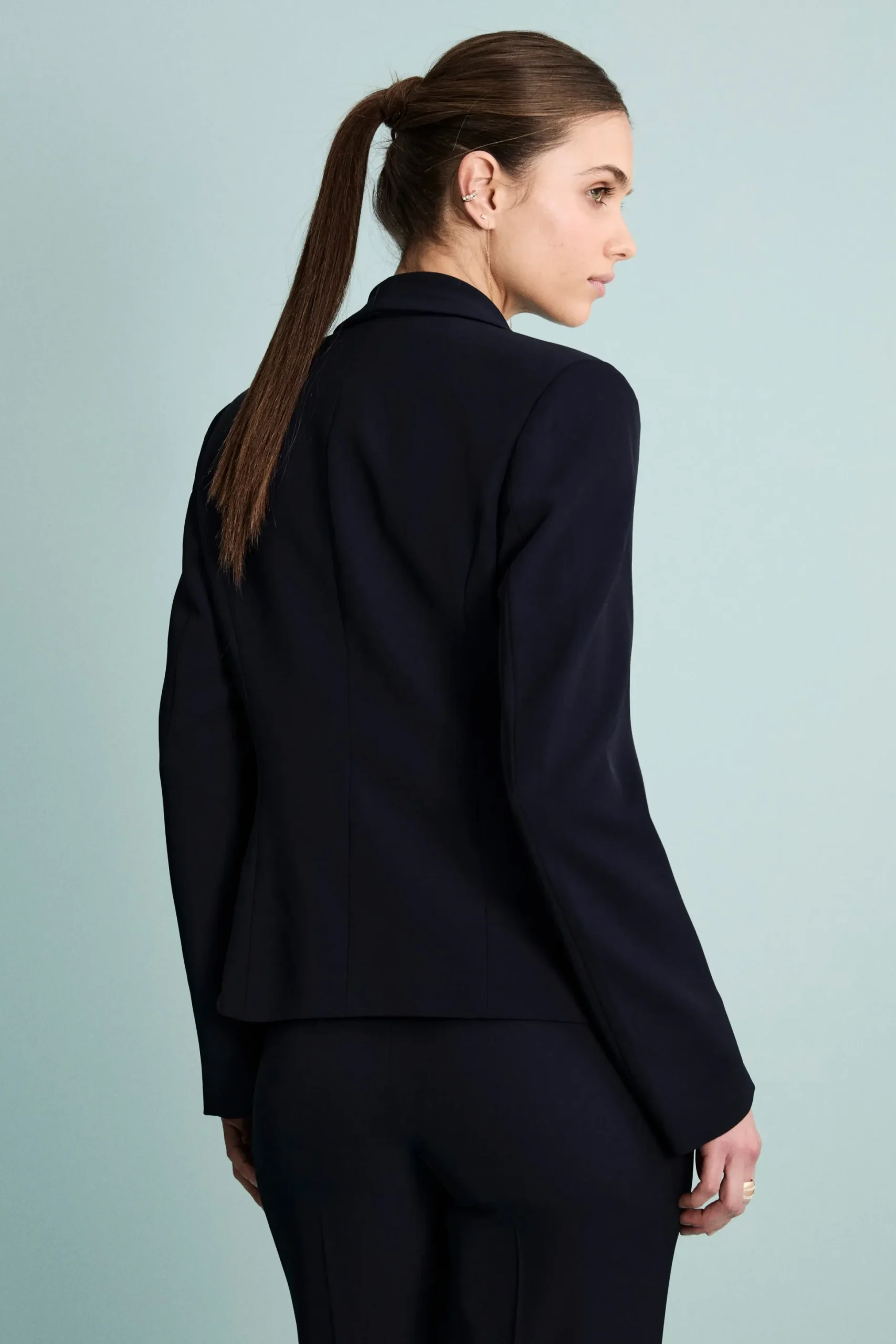 Giacca Twill Cerimonia con Collo Sciallato - BLU