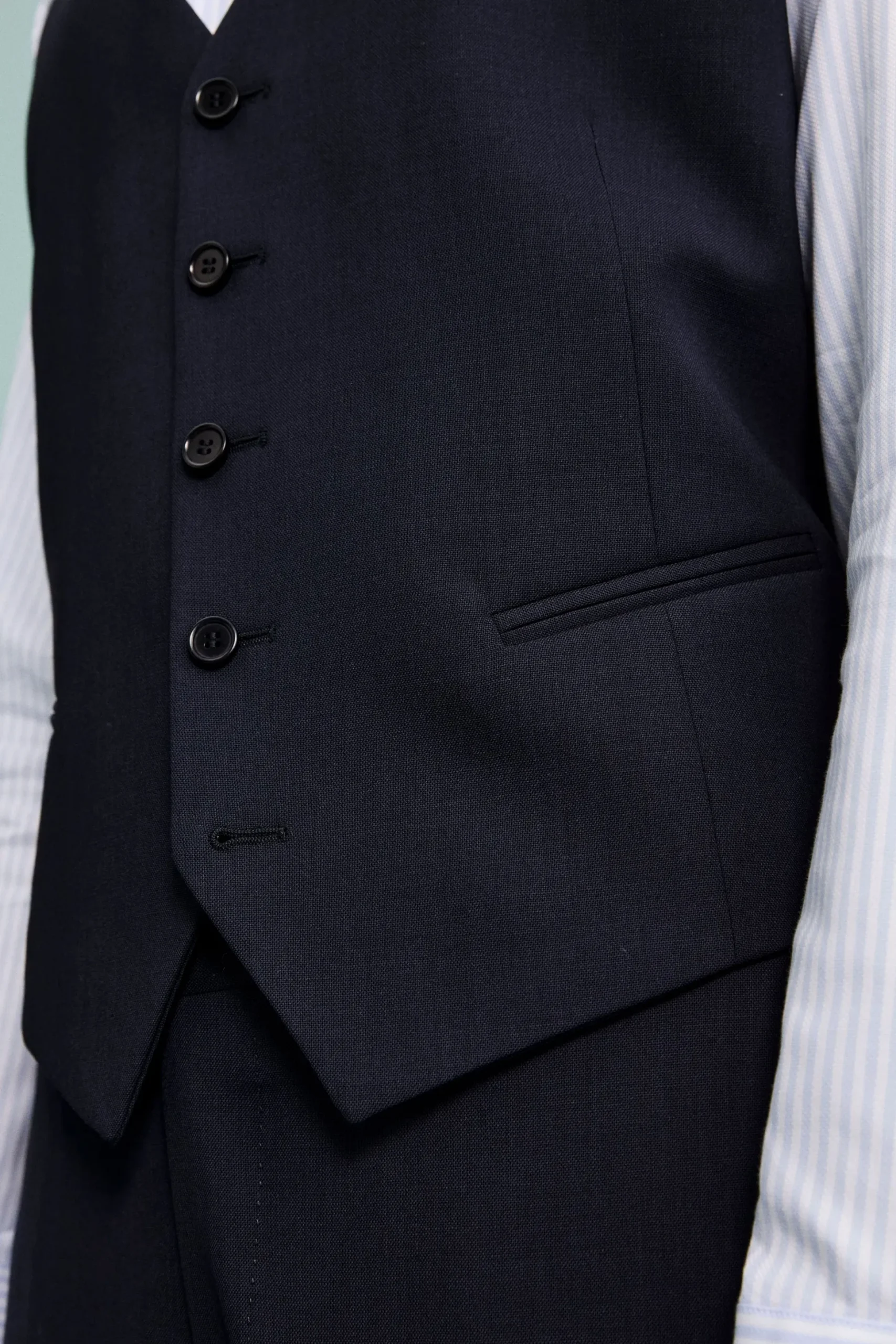 Gilet da Cerimonia in Lana Vergine - BLU