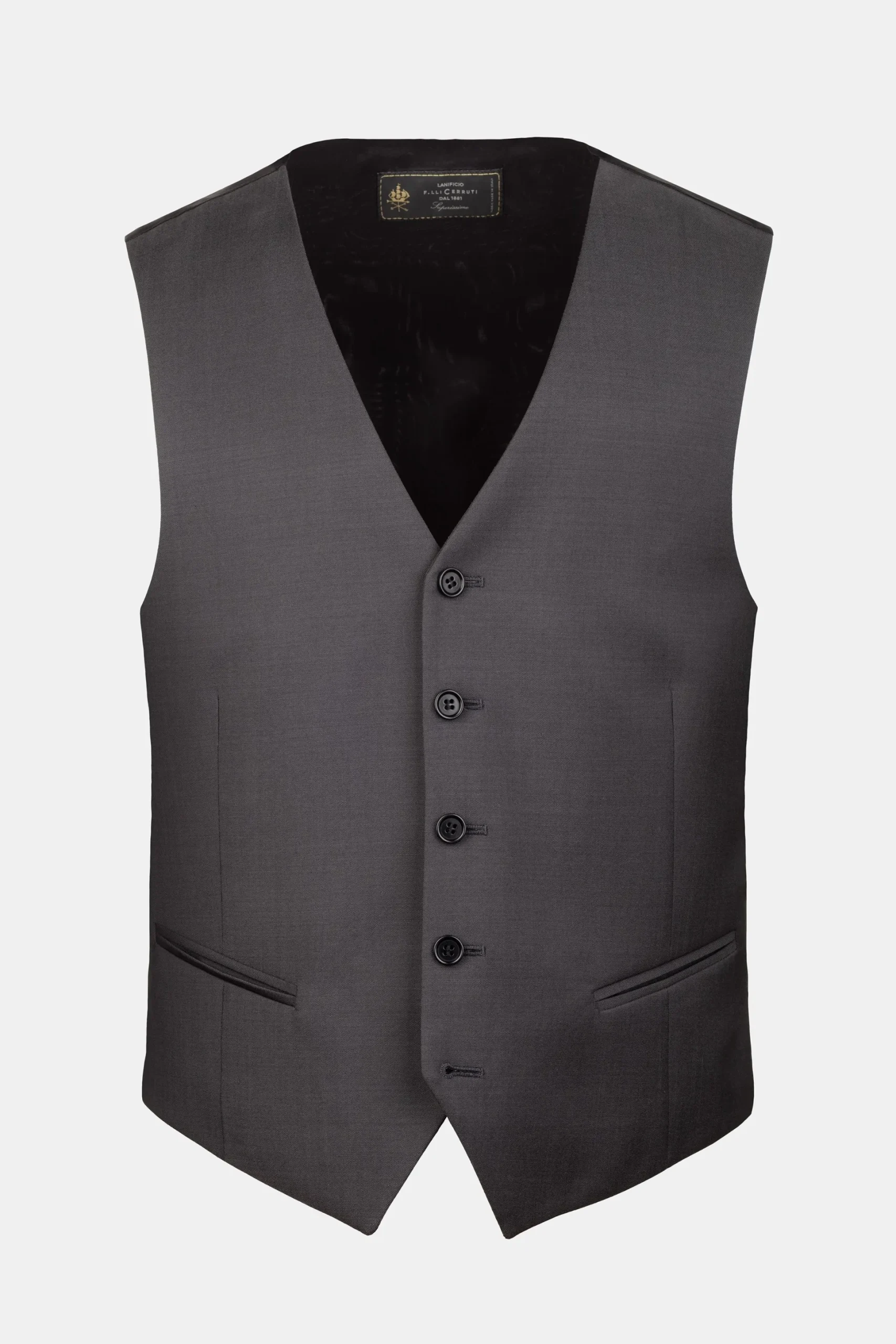 Gilet grigio in lana - ANTRACITE