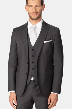 Gilet grigio in lana - ANTRACITE