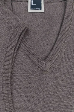 Gilet in lana scollo a V - TORTORA