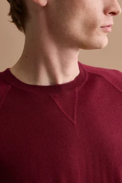 Girocollo Felpa in Seta e Cashmere - VINO