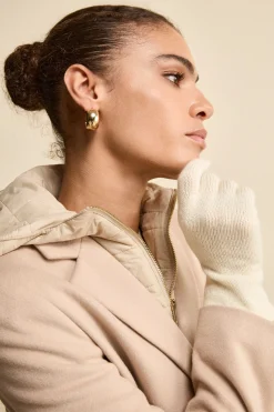 Guanti in cashmere - PANNA