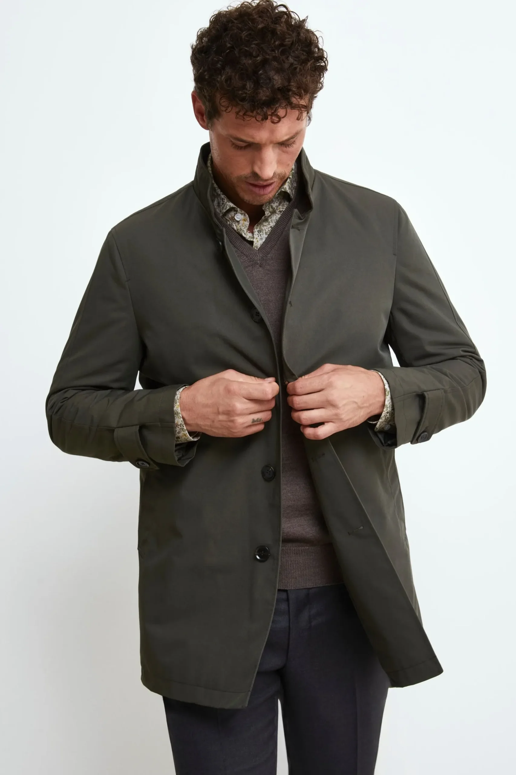 Impermeabile con gilet - VERDE
