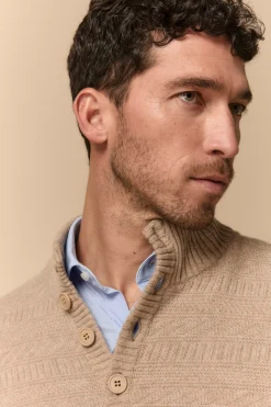 Lupetto con bottoni in Lana Merino Extrafine - BAMBU’