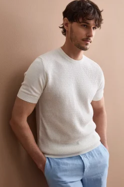 Maglia Casual in Cotone Crêpe - BIANCO