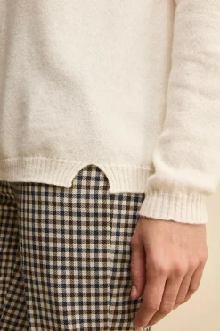 Maglia Collo Morbido lana cashmere - LATTE