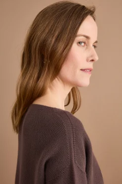 Maglia Links in Cotone con Scollo Barchetta - TERRA