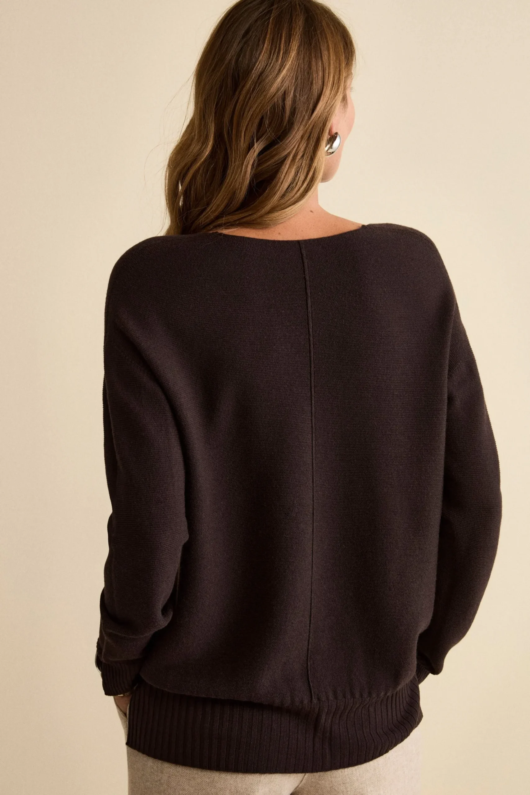 Maglia Over Scollo a V in Lana Merino - T.MORO