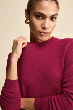 Maglioncino girocollo lana e cashmere - LAMPONE