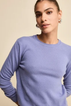 Maglioncino girocollo lana e cashmere - LAVANDA