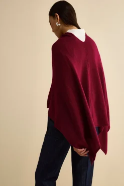 Mantella in cashmere da donna - BORDEAUX