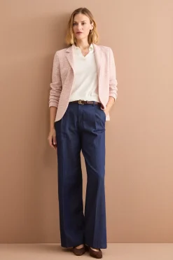 Pantalone Ampio in Denim con Pinces - DENIM