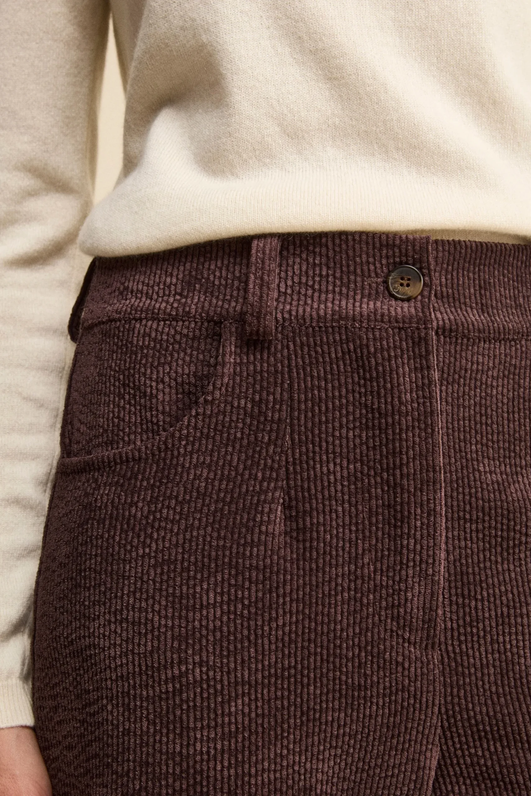 Pantalone Ampio in Velluto a Coste - T.MORO