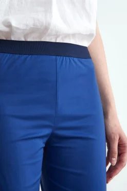 Pantalone capri con elastico - BLU APERTO