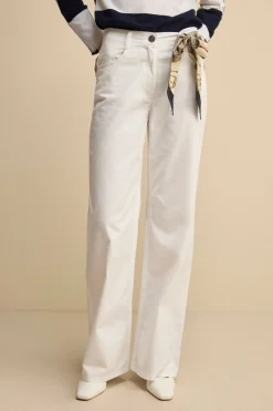 Pantalone Cinque Tasche a Gamba Larga - BIANCO