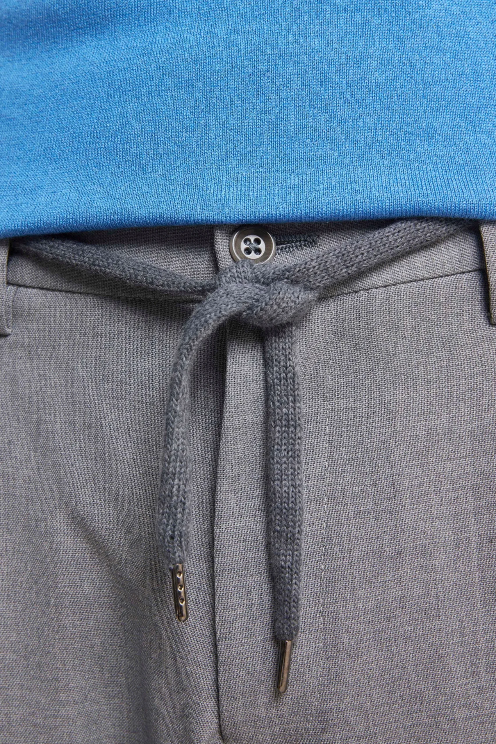 Pantalone Coulisse in Lana - GRIGIO CHIARO