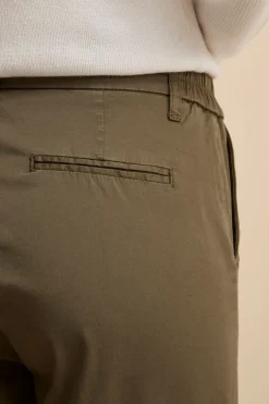 Pantalone Cropped in Cotone - VERDE MILITARE