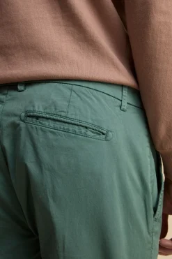 Pantalone in gabardina slim fit - VERDE