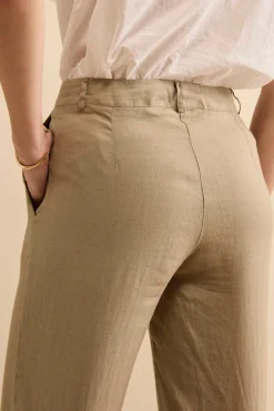 Pantalone in Lino a Gamba Larga - TORTORA