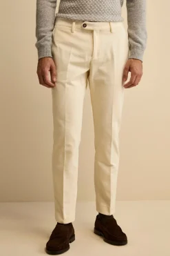 Pantalone in Velluto Regular Fit - BIANCO