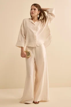 Pantalone Morbido con Elastico - BIANCO