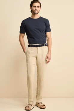 Pantalone Morbido in Lino - BEIGE
