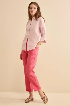 Pantalone Over in Lino con Elastico - CORALLO