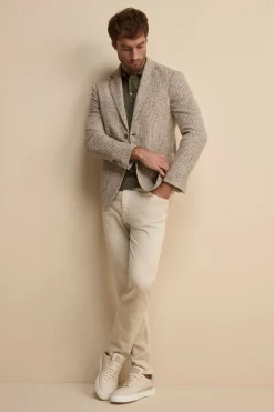 Pantalone Slim Fit Cinque Tasche in Denim - BURRO