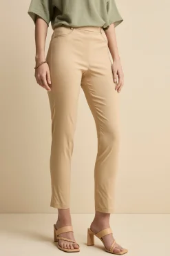Pantalone Slim Fit in Bengalina - BEIGE