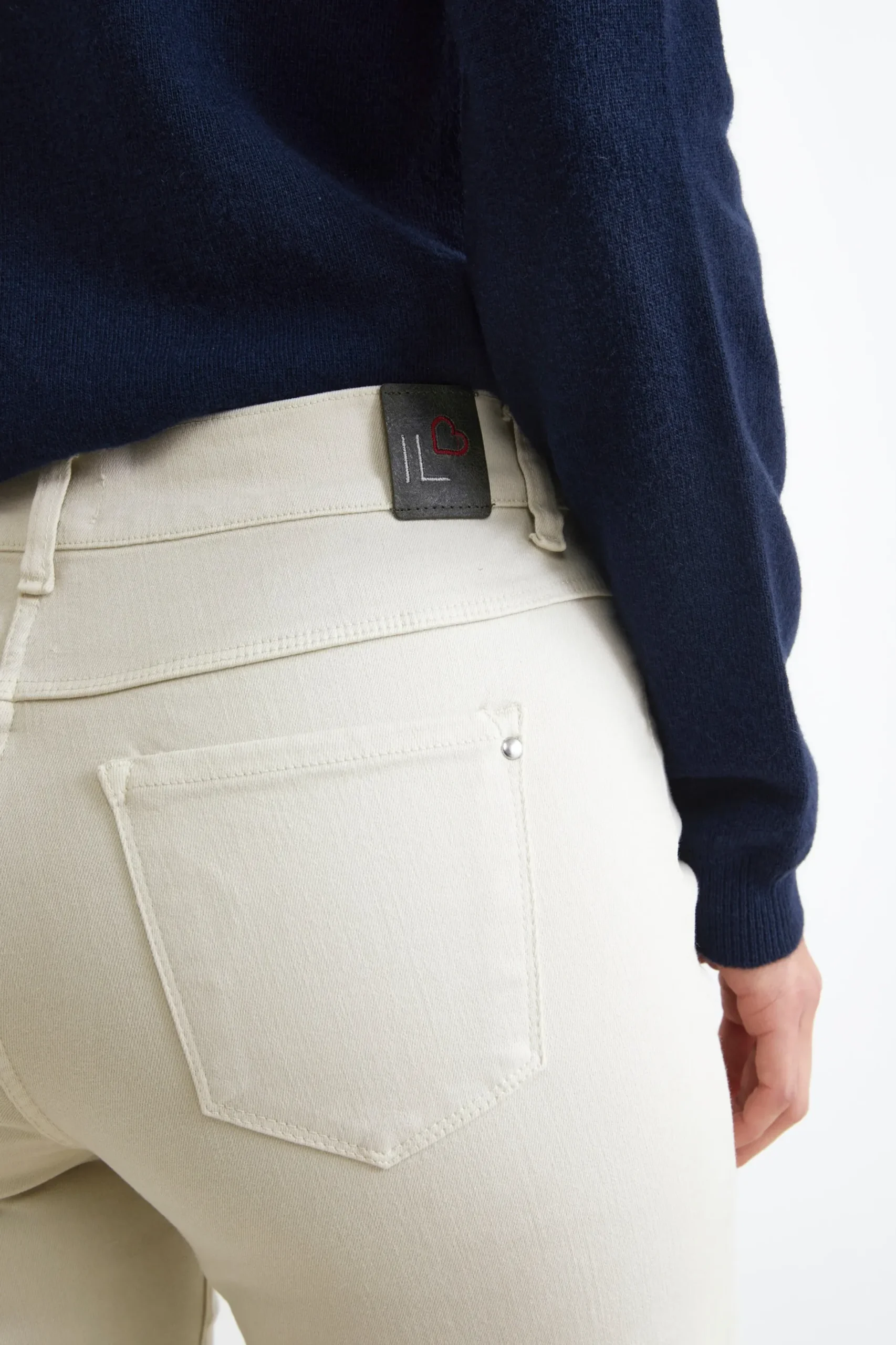 Pantalone Stretch Cinque Tasche - BEIGE