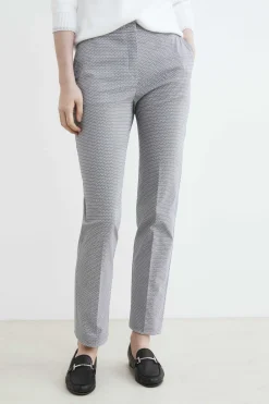Pantaloni fantasia blu - BLU MICROEFFETTO