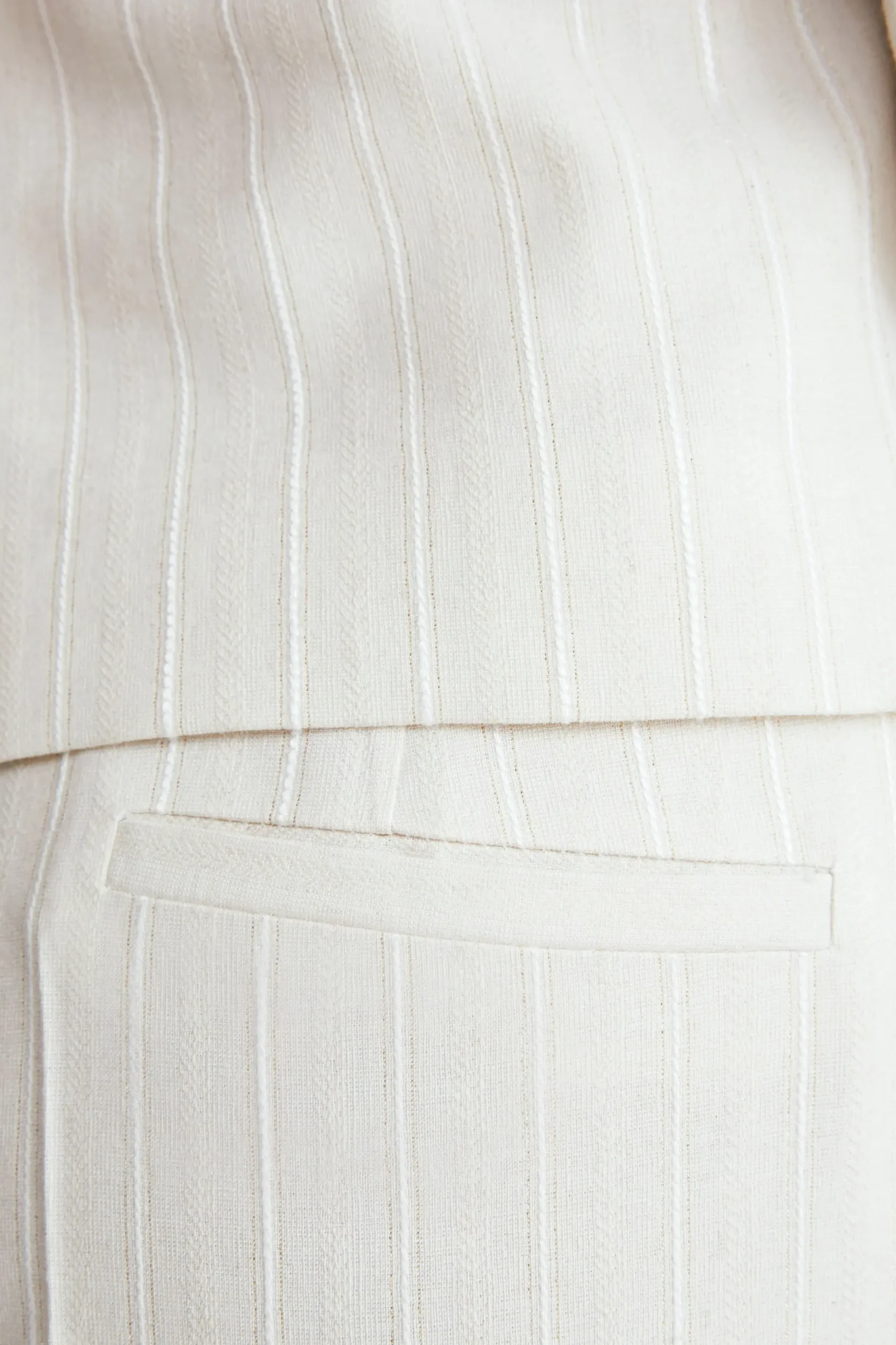 Pantaloni gessati in lurex - SABBIA