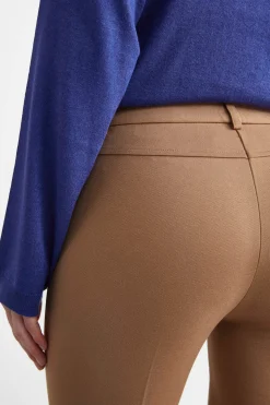 Pantaloni slim in jersey - CAMMELLO