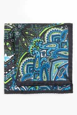 Pochette ripasso in seta - FANT. BLU