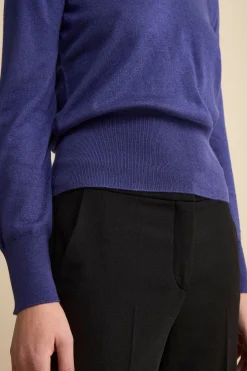 Polo Extrafine in Seta e Cashmere - BLU APERTO