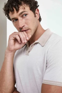 Polo in Maglia di Cotone - CREMA