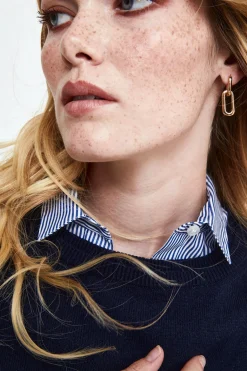 Pullover Barchetta in seta e cashmere - BLU