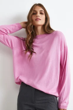 Pullover Extrafine in Seta e Cashmere - ROSA