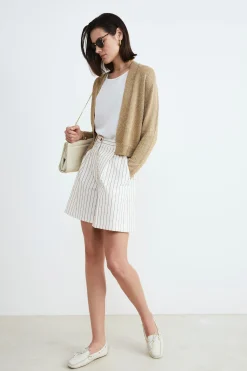 Shorts donna a righe - FANT. AVORIO