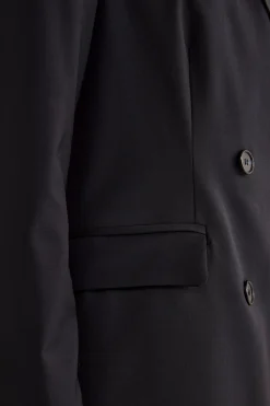 Tailleur Doppiopetto con Revers a Lancia in Lana Vergine - BLU