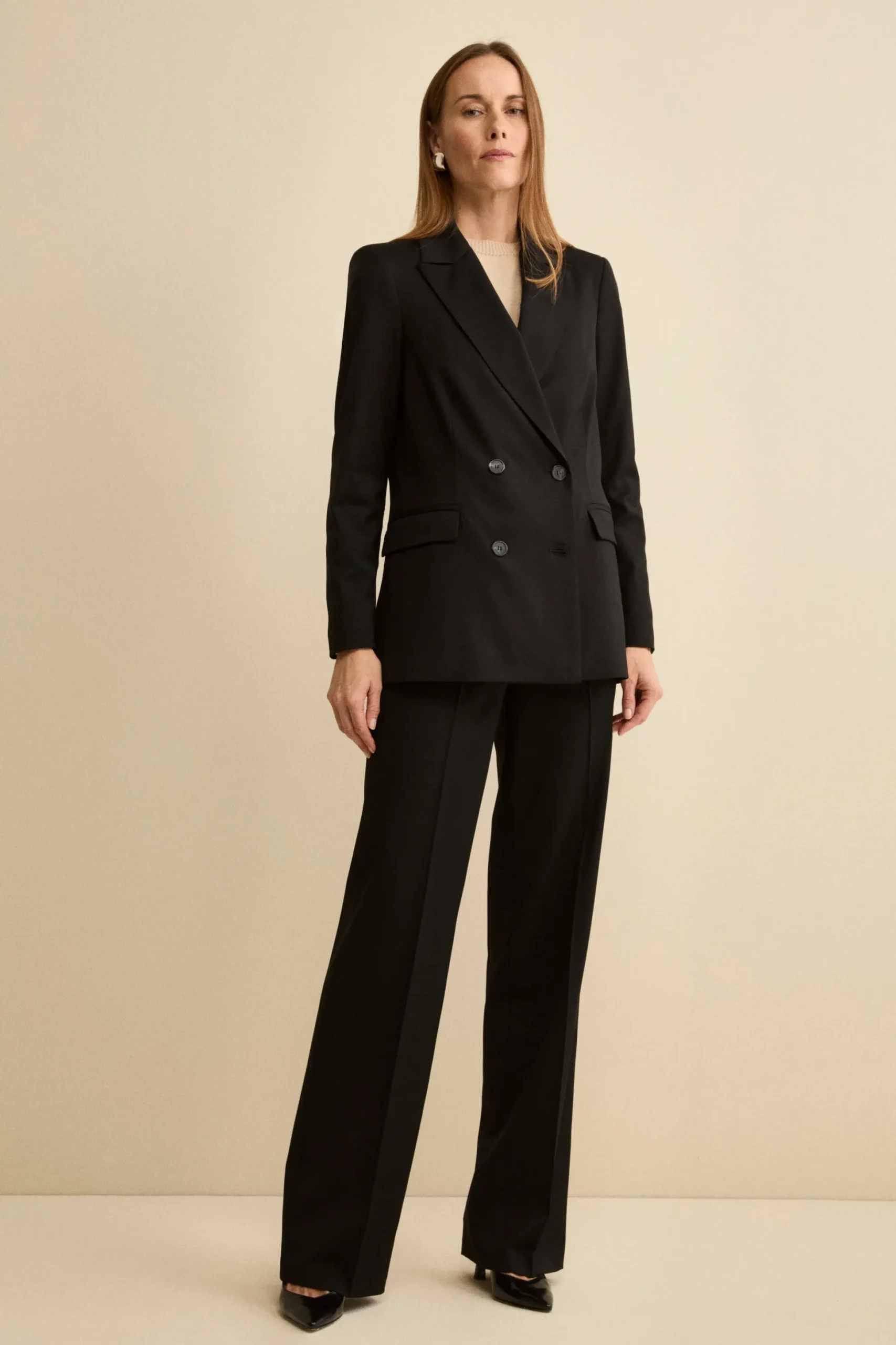 Tailleur in Lana Vergine Doppiopetto - NERO