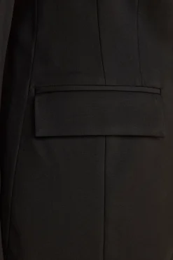 Tailleur Monopetto con Revers Classico in Lana Vergine - NERO