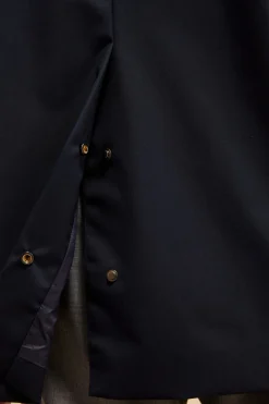 Trench Impermeabile con Pettorina - BLU