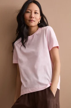 T-Shirt Boxy in Cotone - ROSA