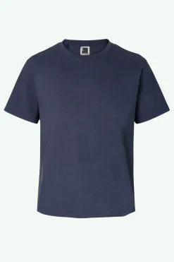 T-Shirt Girocollo in Jersey di Cotone - BLU