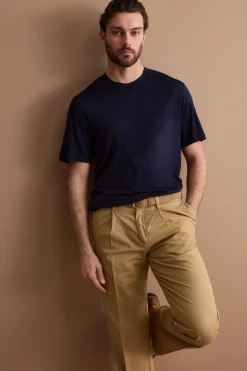 T-Shirt Regular Fit in Lana Merino - BLU